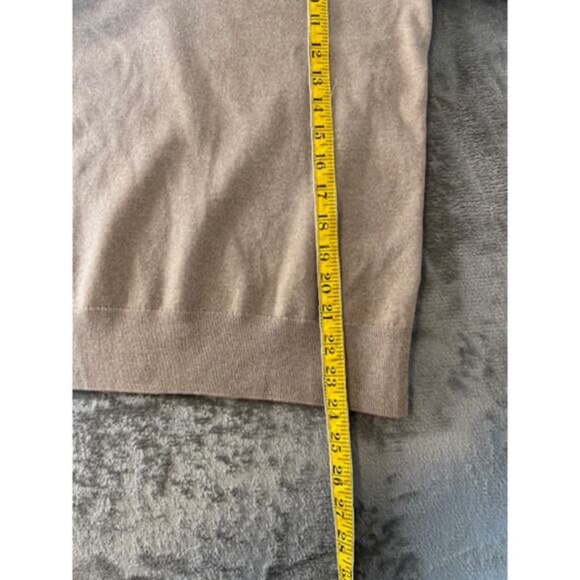 J. Crew Pullover Sweater Collared Neckline Ribbed Cuffs Soft Neutral Tan S NWT - Picture 7 of 10